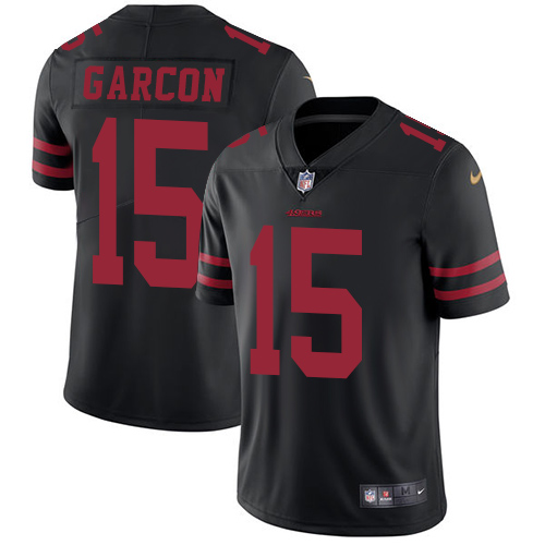 Nike 49ers #15 Pierre Garcon Black Alternate Men's Stitched NFL Vapor Untouchable Limited Jersey